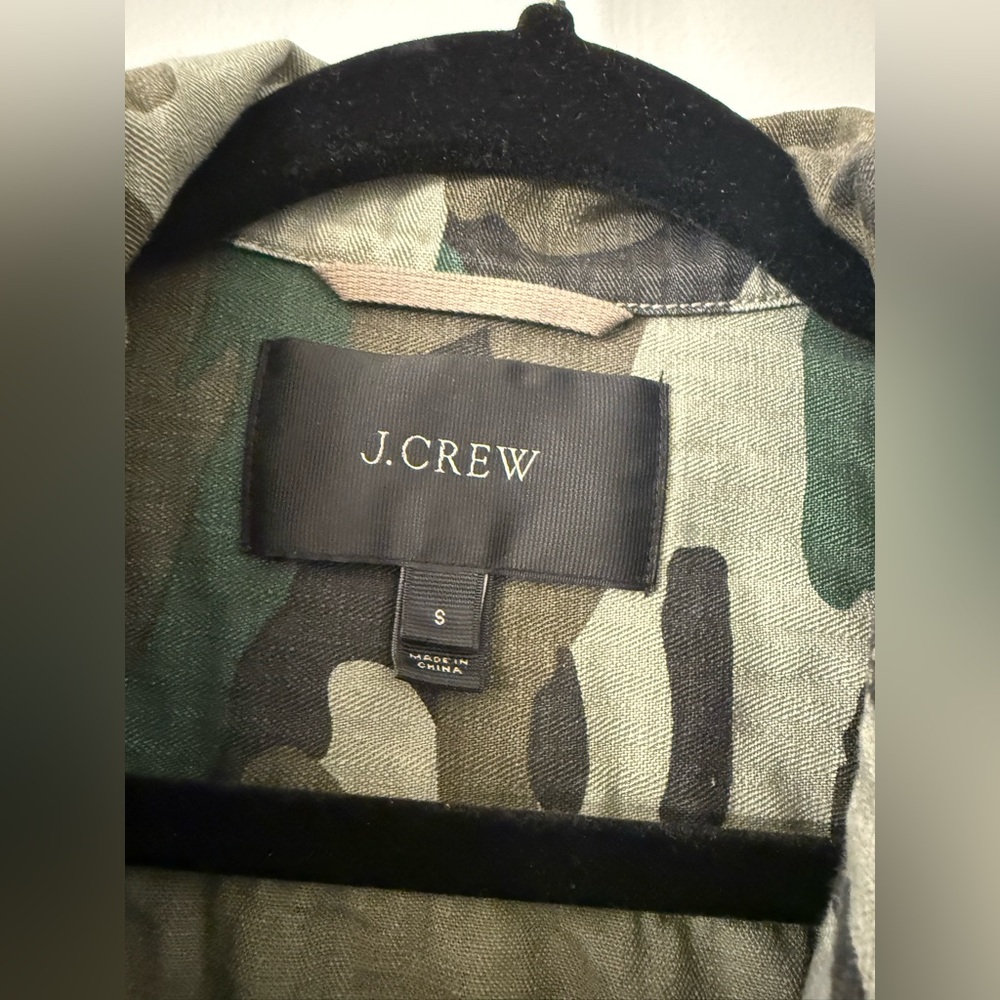 J. Crew Green Camo Shirt Jacket - Picture 2 of 5